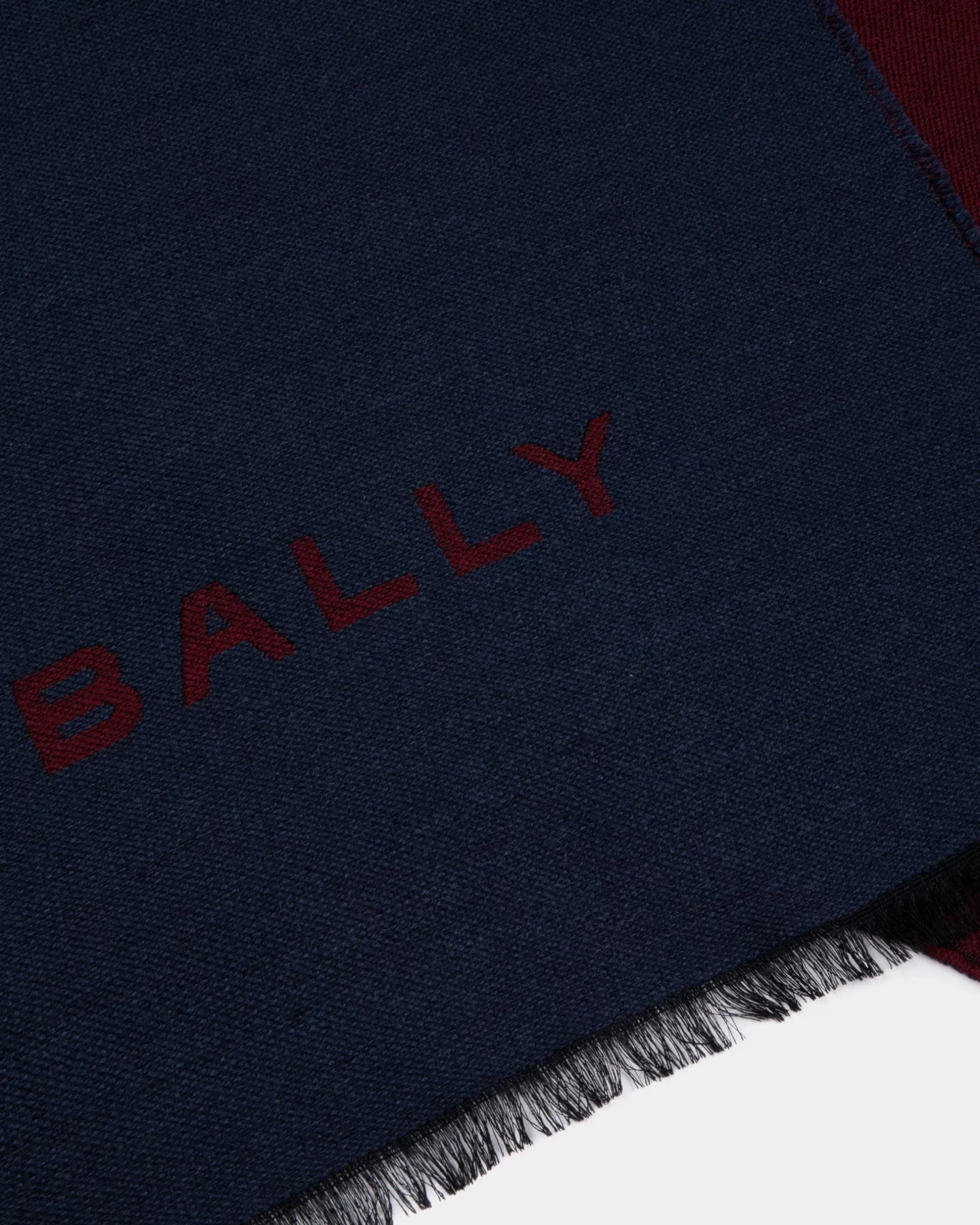 Bally Schal Aus Wolle In Und Rot Blau Fashion