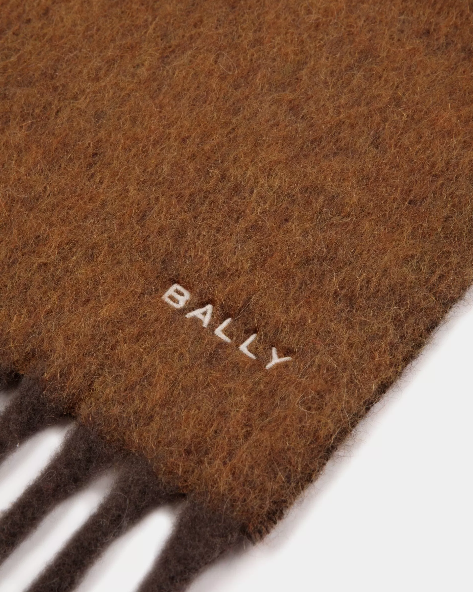 Bally Schal Aus Wollmix In Ebenholz Und Braun Cheap