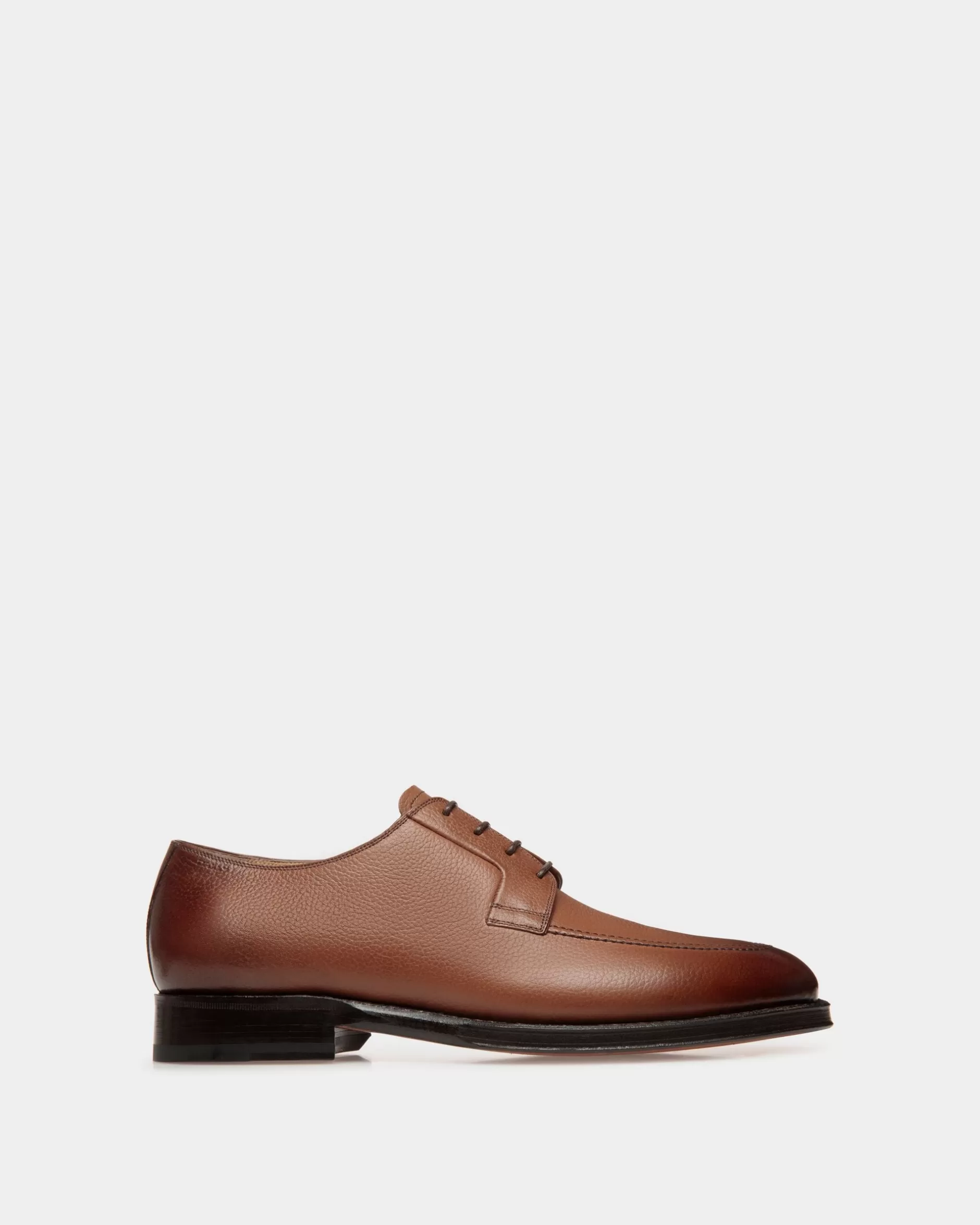 Bally Schoenen Derby-Schuh Aus Geprägtem Leder Braun Discount