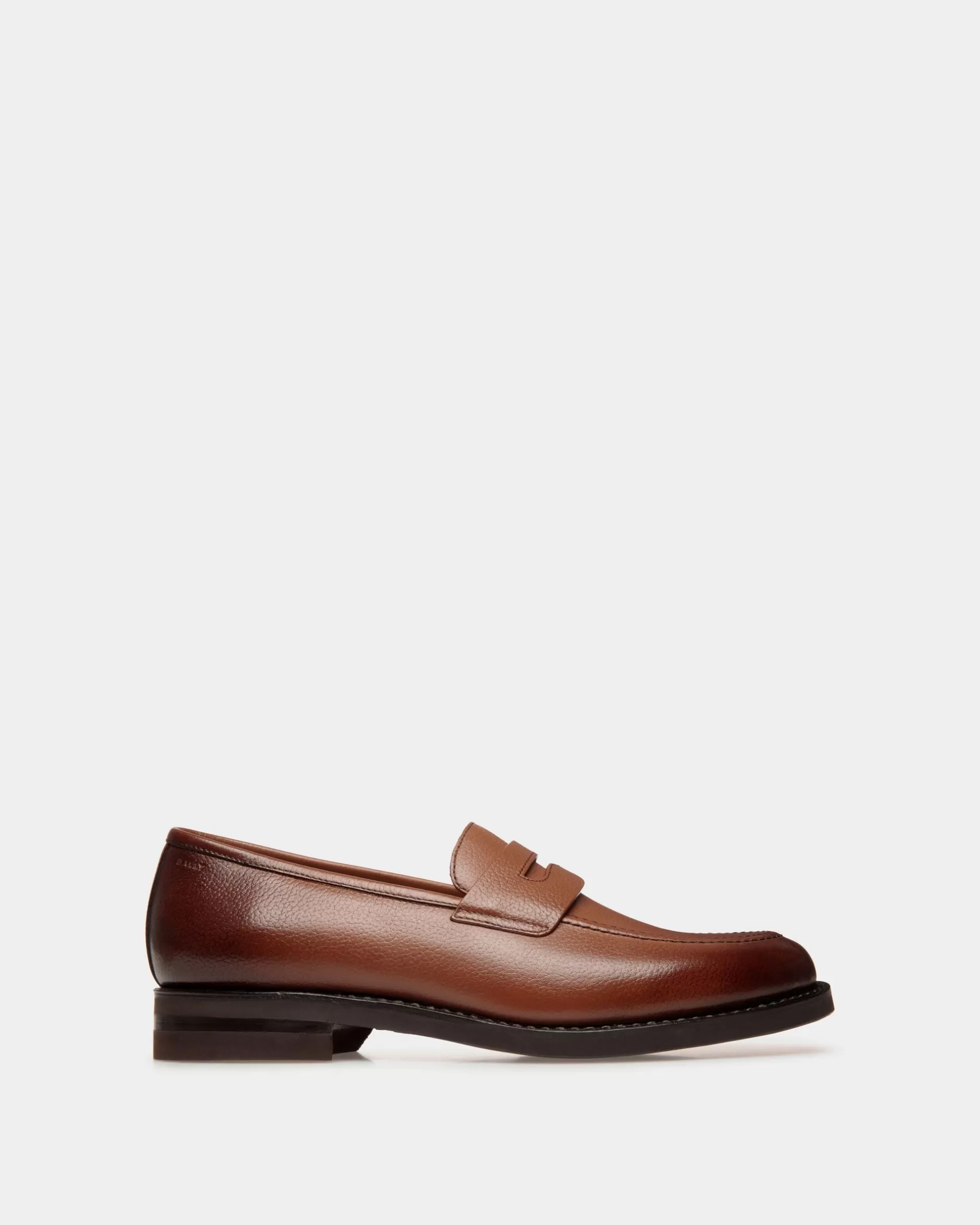 Bally Schoenen Loafer Aus Geprägtem Leder Braun Flash Sale