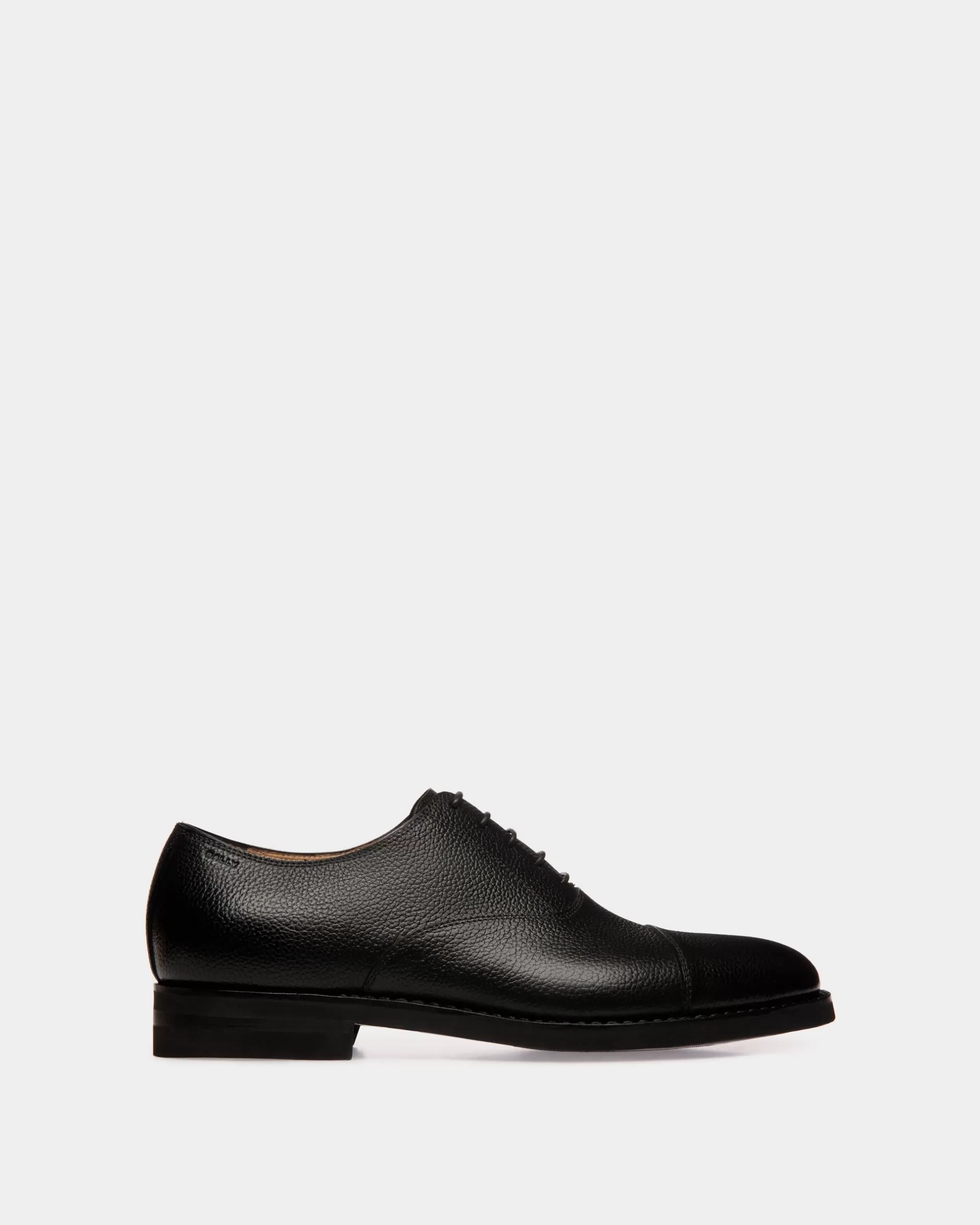 Bally Schoenen Oxford-Schuhe Aus Genarbtem Leder In Schwarz Cheap