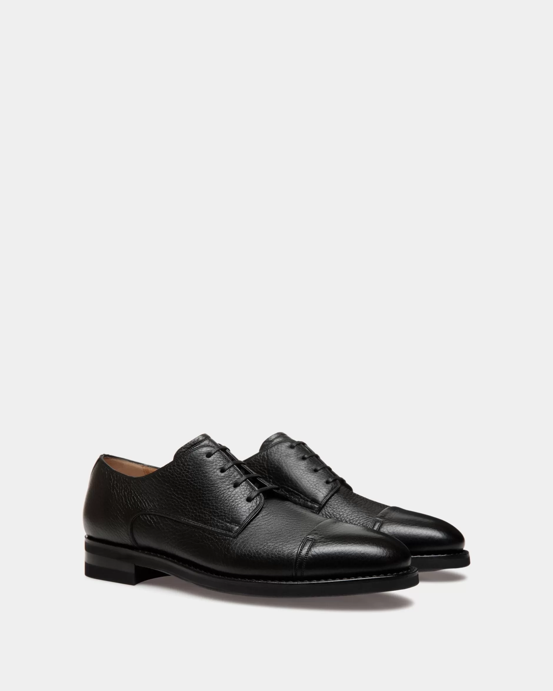 Bally Scribe Un Derby-Schuh Aus Hirschleder In Schwarz Cheap