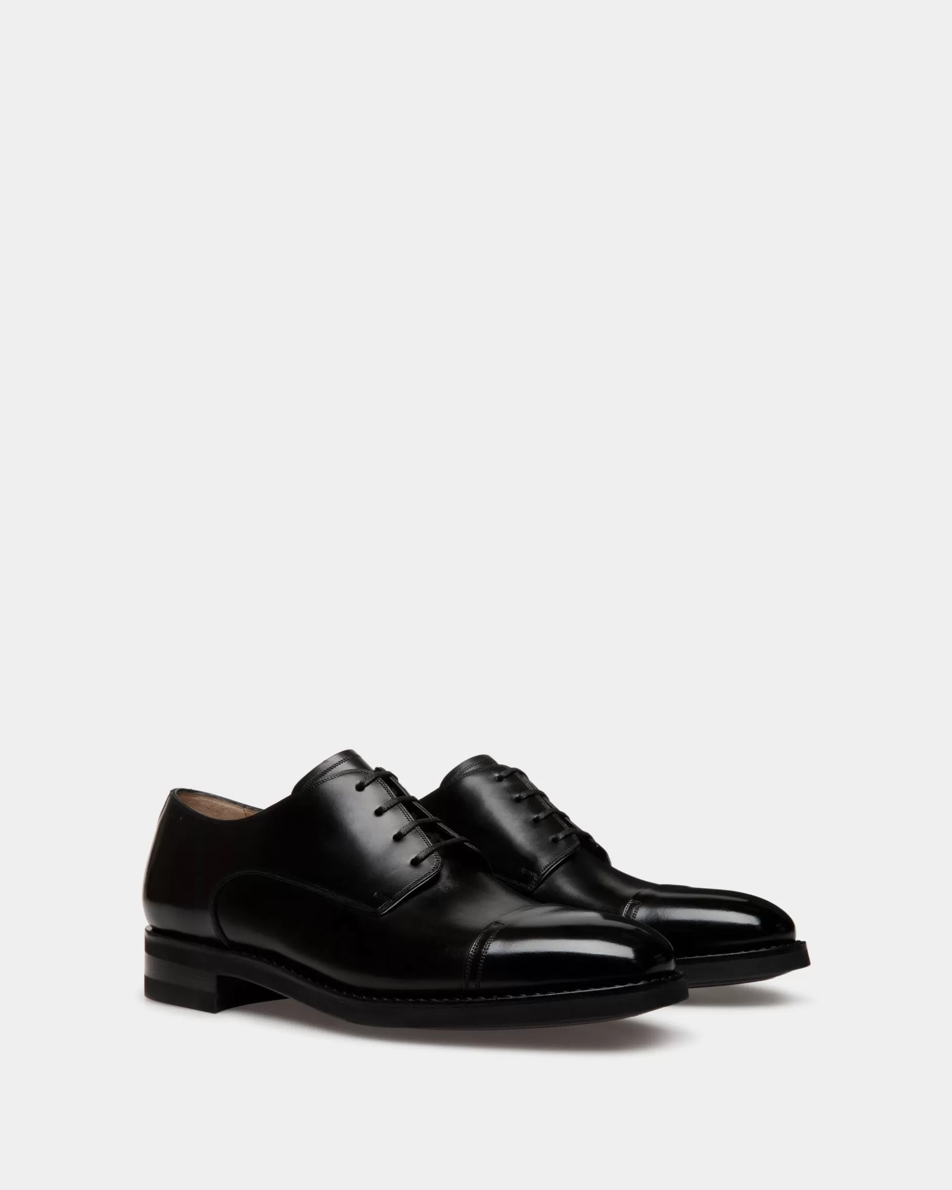 Bally Scribe Un Derby-Schuh Aus Leder In Schwarz Flash Sale