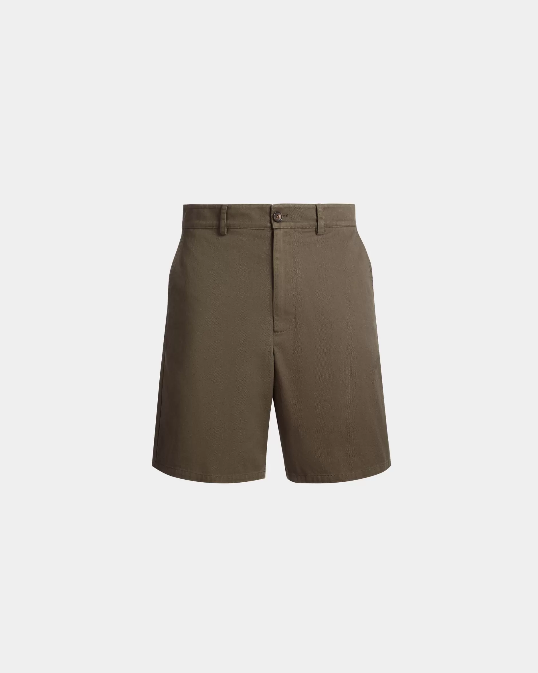Bally Shorts Aus Baumwolle In Military Green Aus Der Adrien Brody Travel-Kollektion Grün Cheap