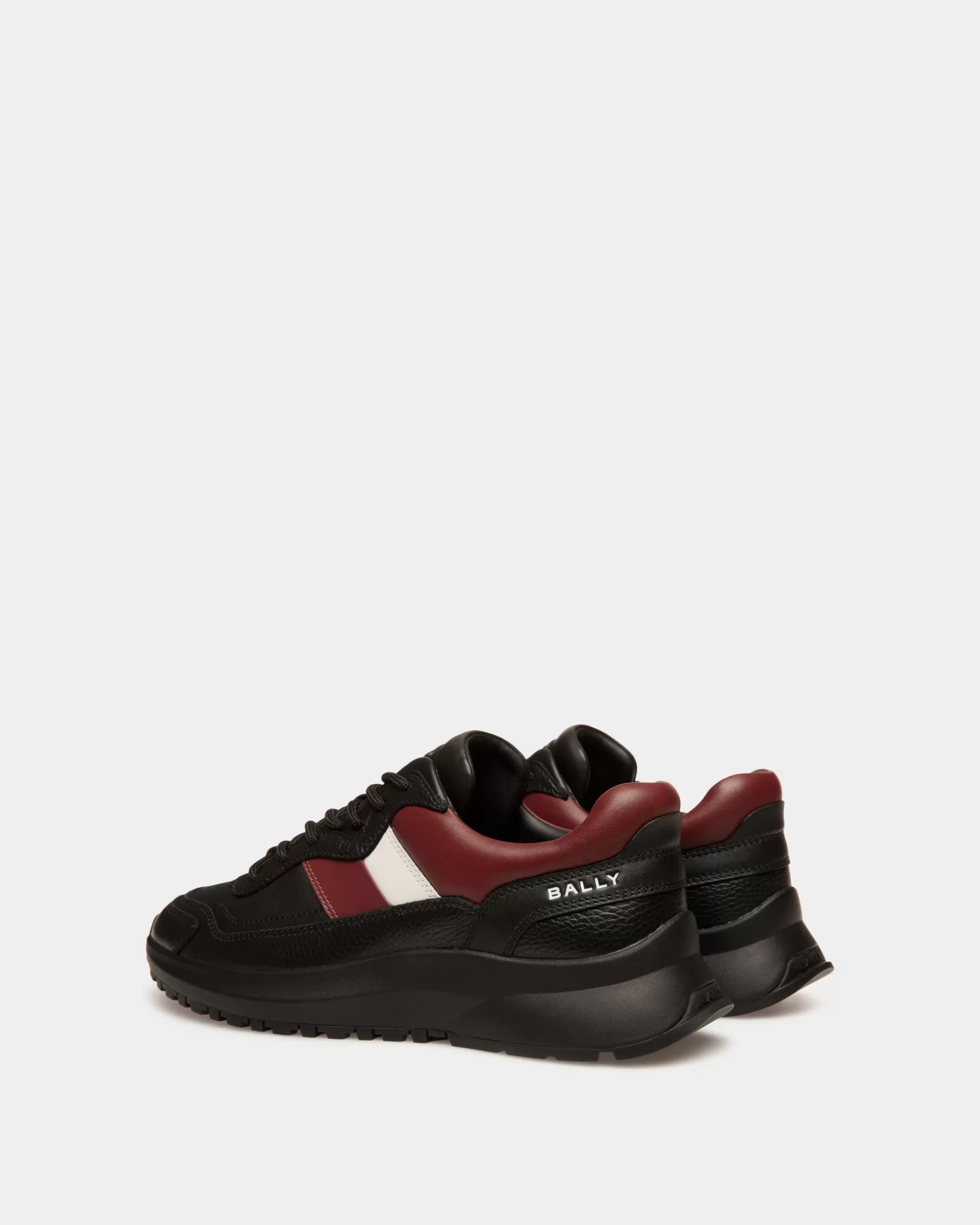 Bally Sneaker Aus Leder In Und Heritage Red Schwarz Hot