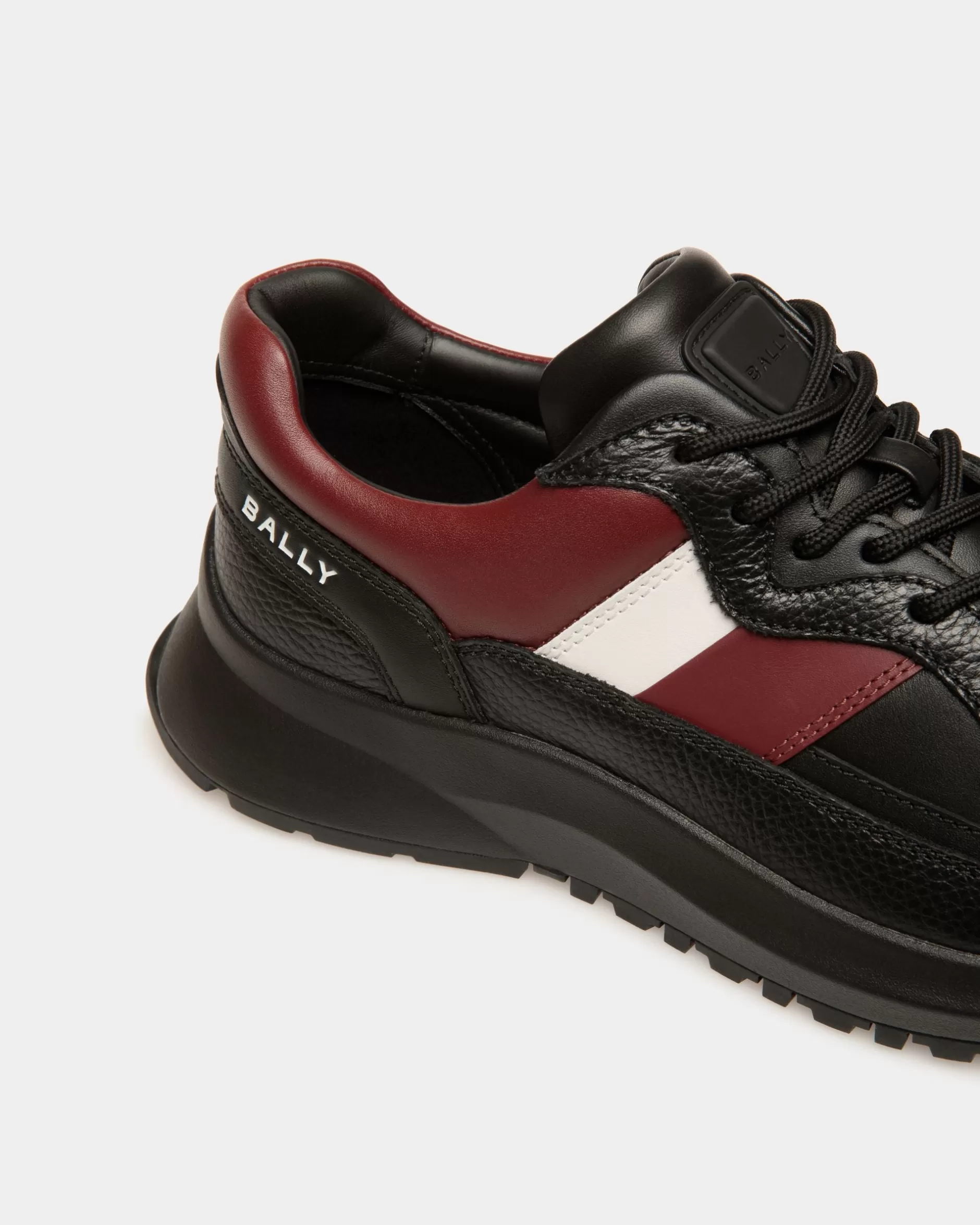 Bally Sneaker Aus Leder In Und Heritage Red Schwarz Hot