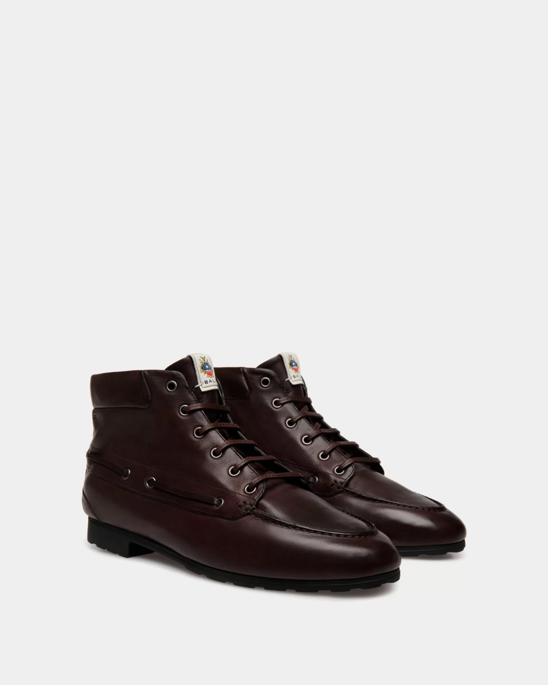 Bally Stiefelette Plume Aus Leder In Ebenholzfarbe Braun Sale