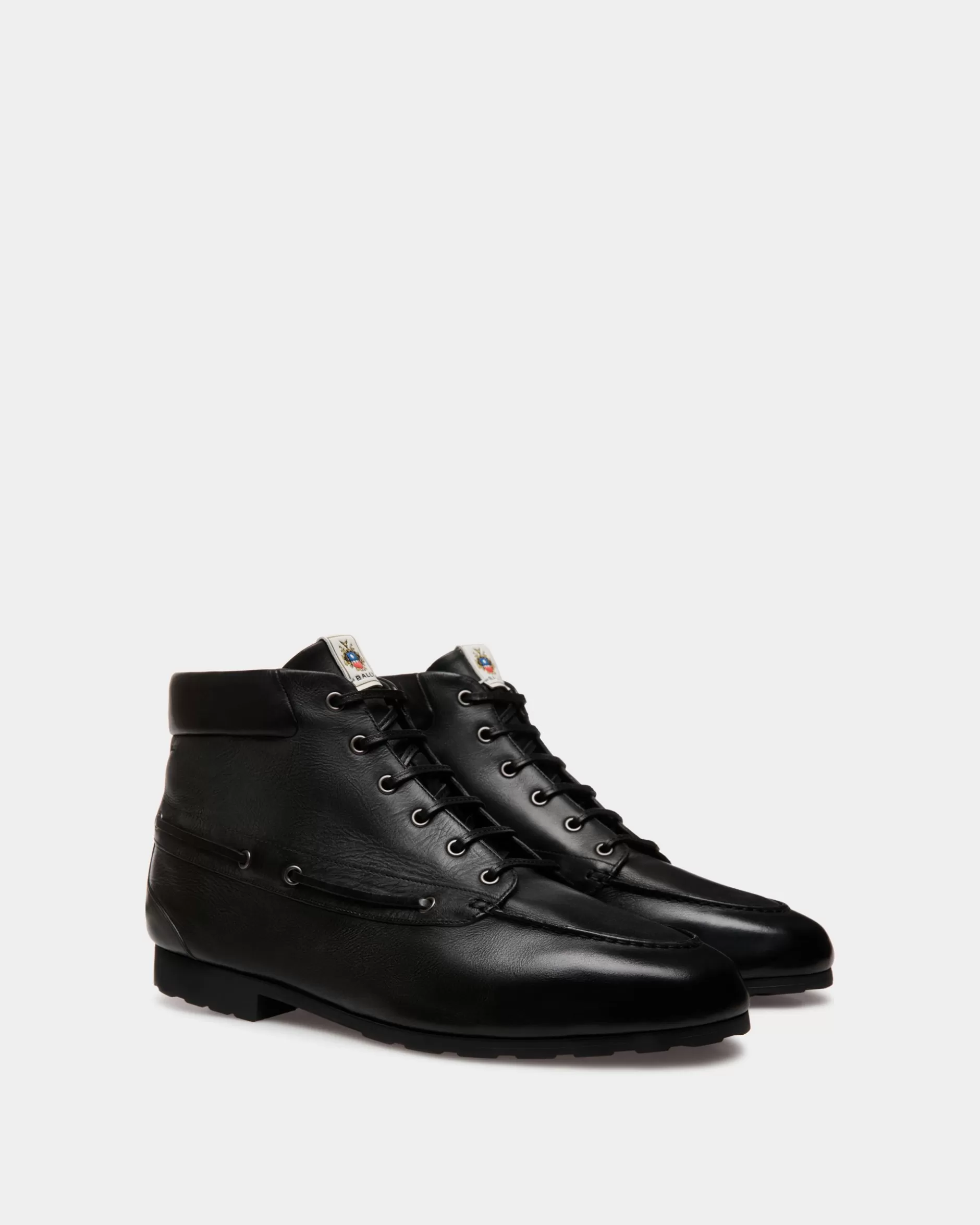 Bally Stiefelette Plume Aus Leder In Schwarz Cheap