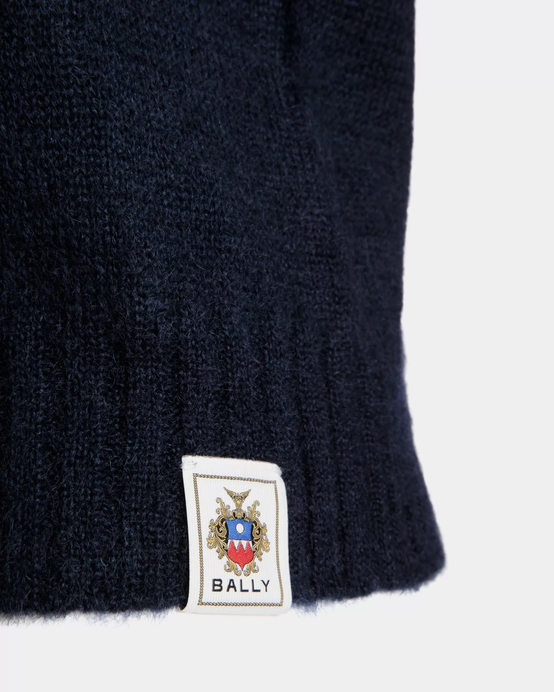 Bally Strickweste Aus Mohair Und Seide In Navy Blue Blau Store