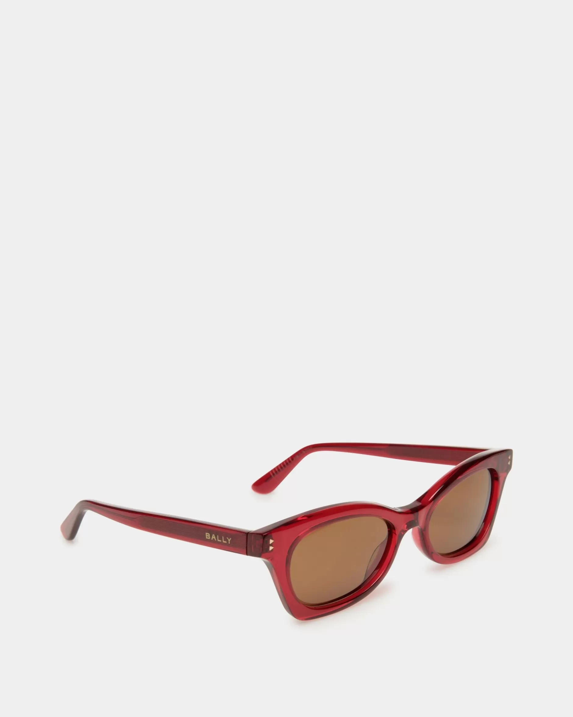 Bally Sue Sonnenbrille Aus em Acetat Rot Best Sale