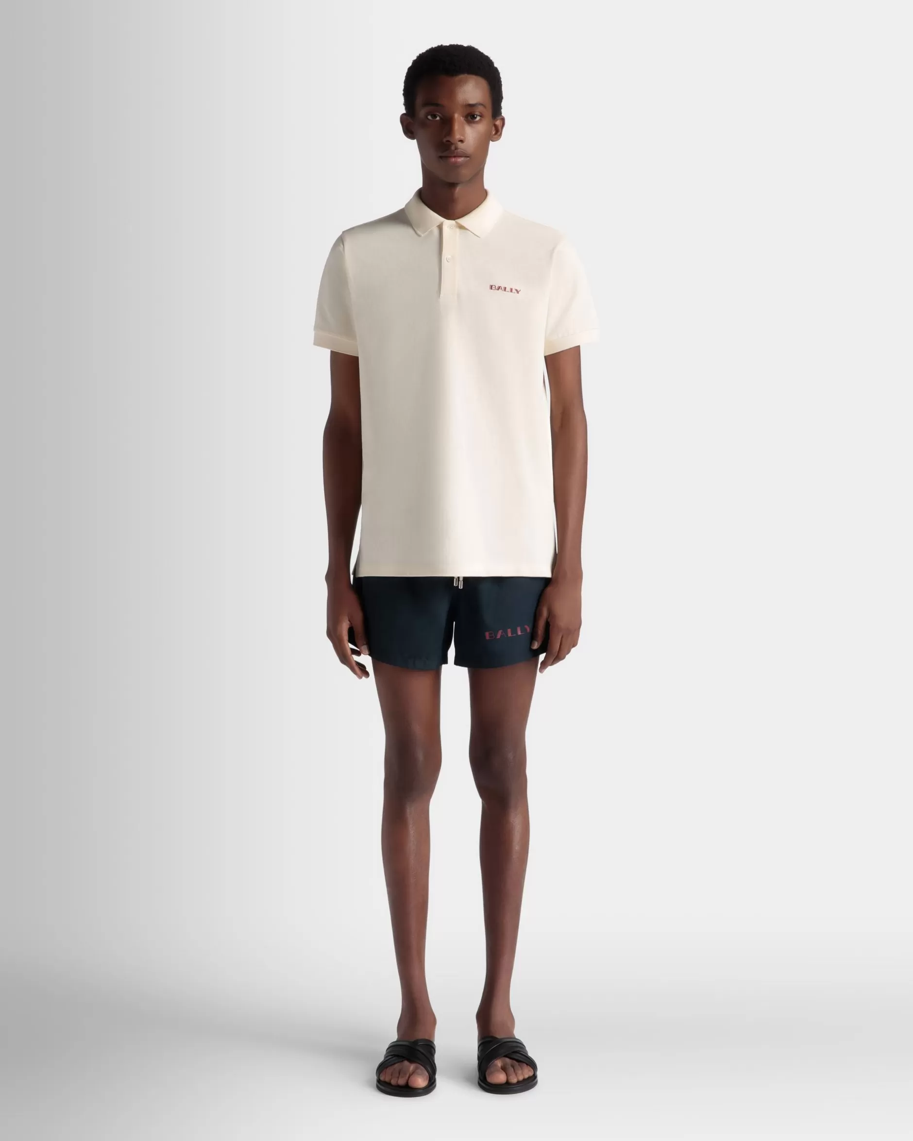 Bally Summer Capsule Poloshirt Aus er Baumwolle Weiß Store