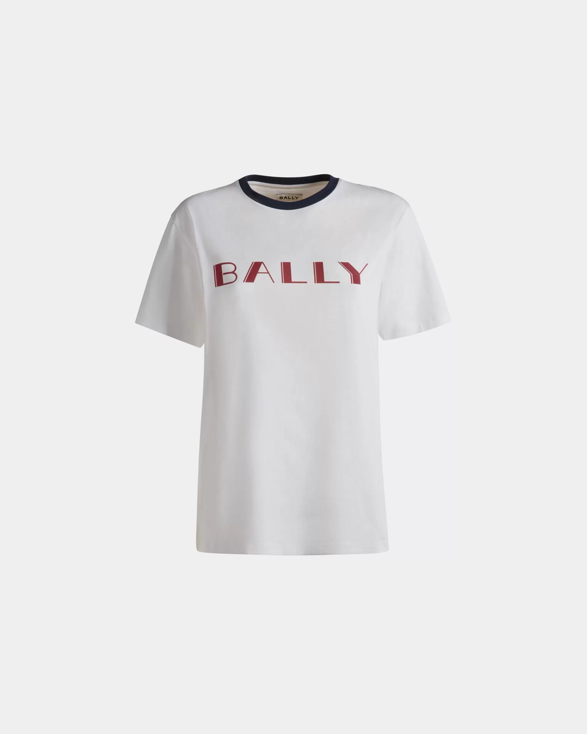 Bally Summer Capsule T-Shirt Aus er Baumwolle Weiß Sale