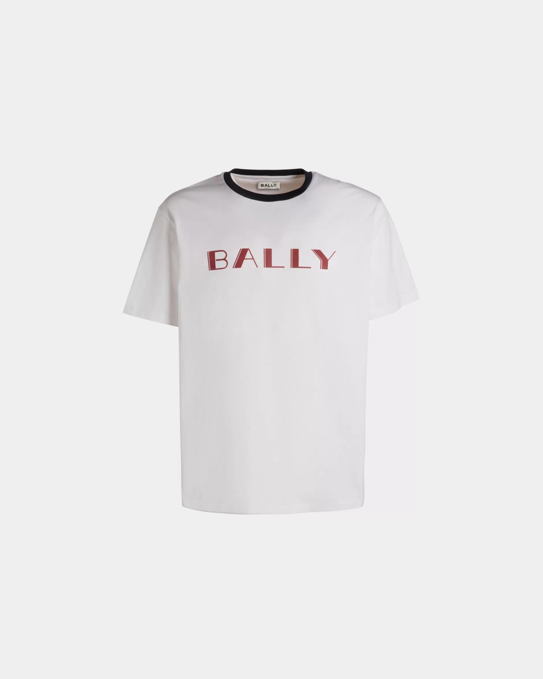 Bally Summer Capsule T-Shirt Aus er Baumwolle Weiß Clearance