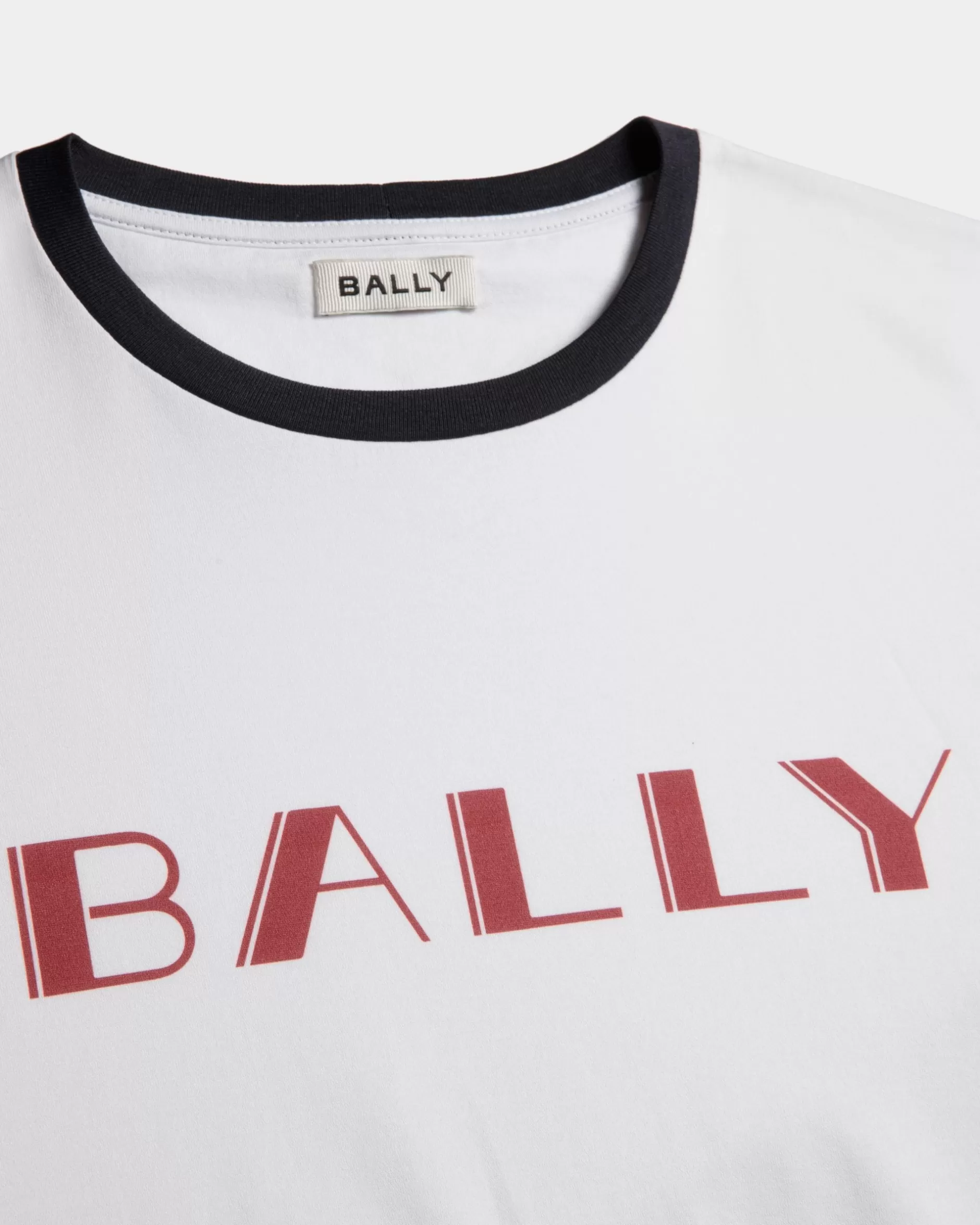 Bally Summer Capsule T-Shirt Aus er Baumwolle Weiß Clearance