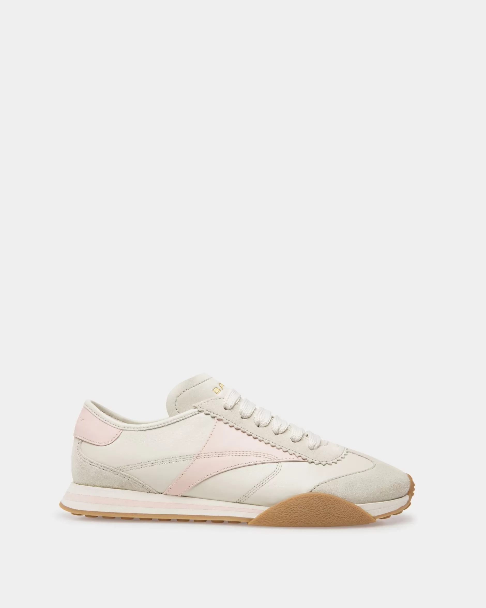 Bally Sussex Sneaker Aus Leder in Staubweiß und Rosé Weiss Best Sale