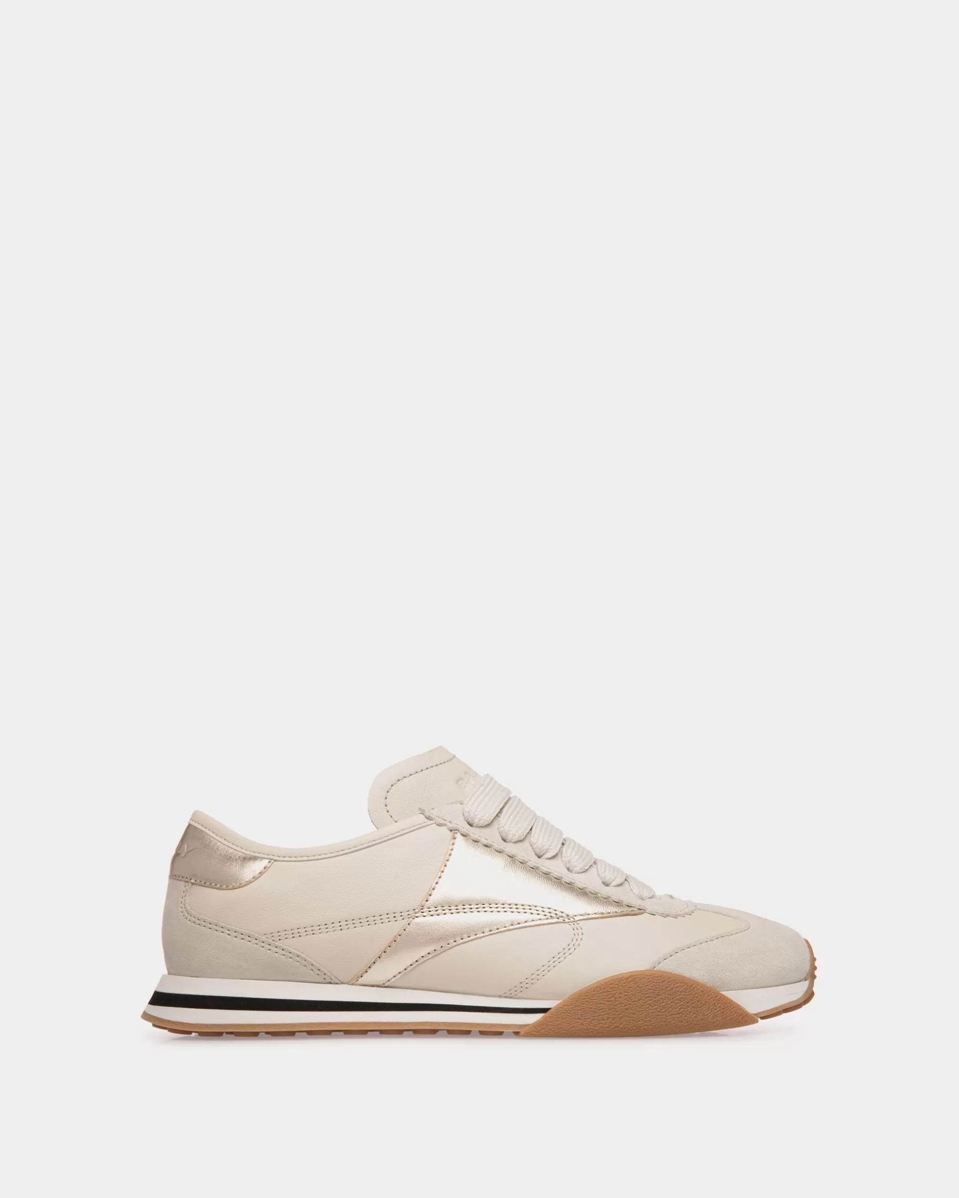 Bally Sussex Sneaker Aus Leder In Und Gold Weiß Online