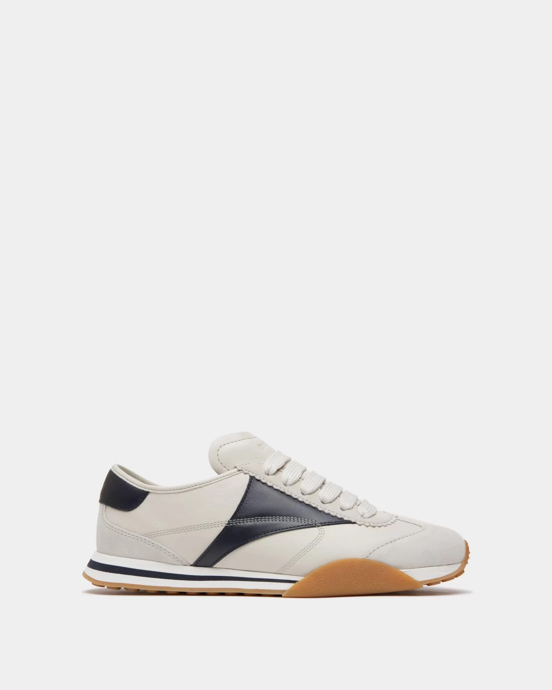 Bally Sussex Sneaker aus em und Navy blau Leder Weiß Clearance