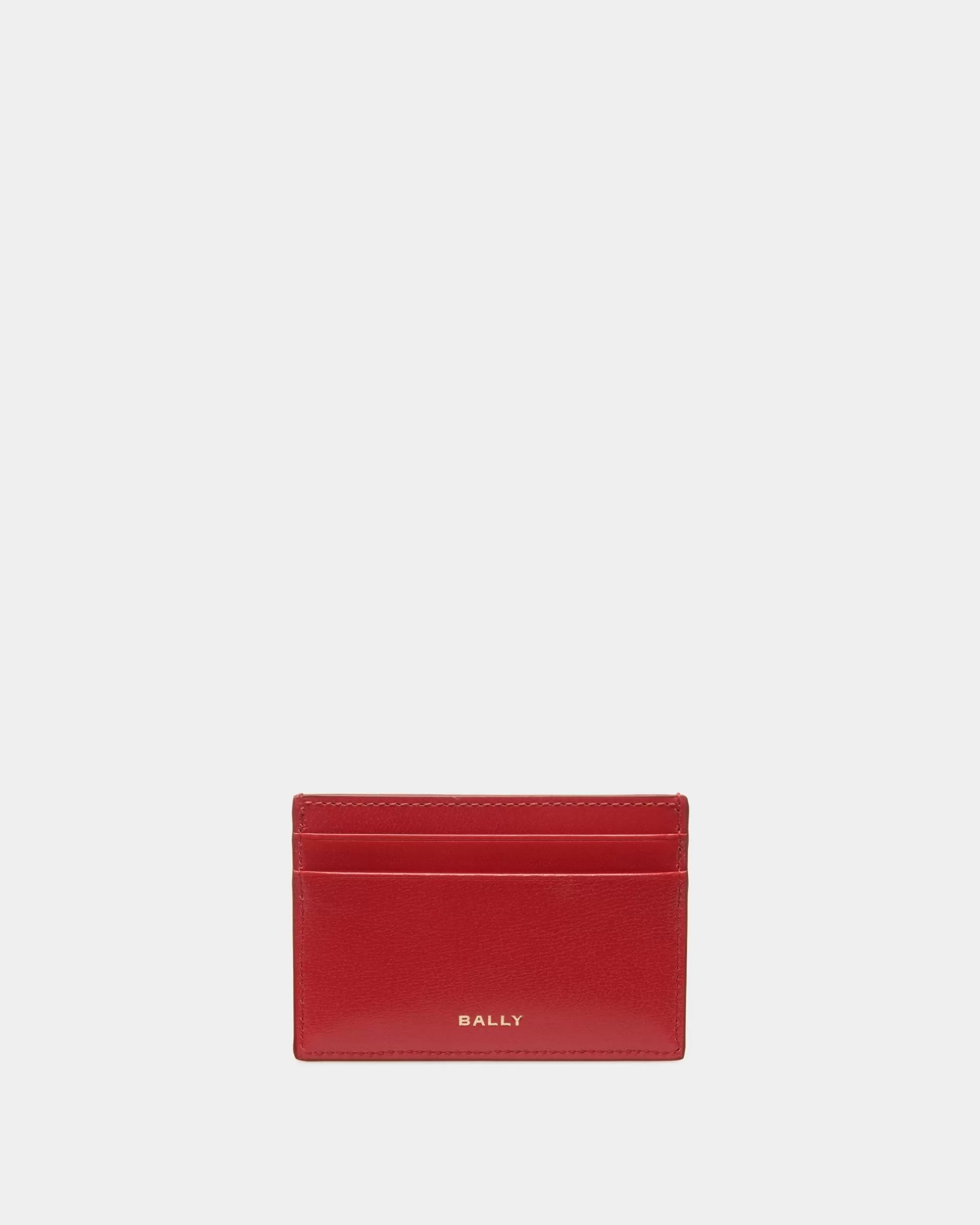 Bally Swissness Kartenetui Aus em Leder Mit Nieten Rot Best Sale