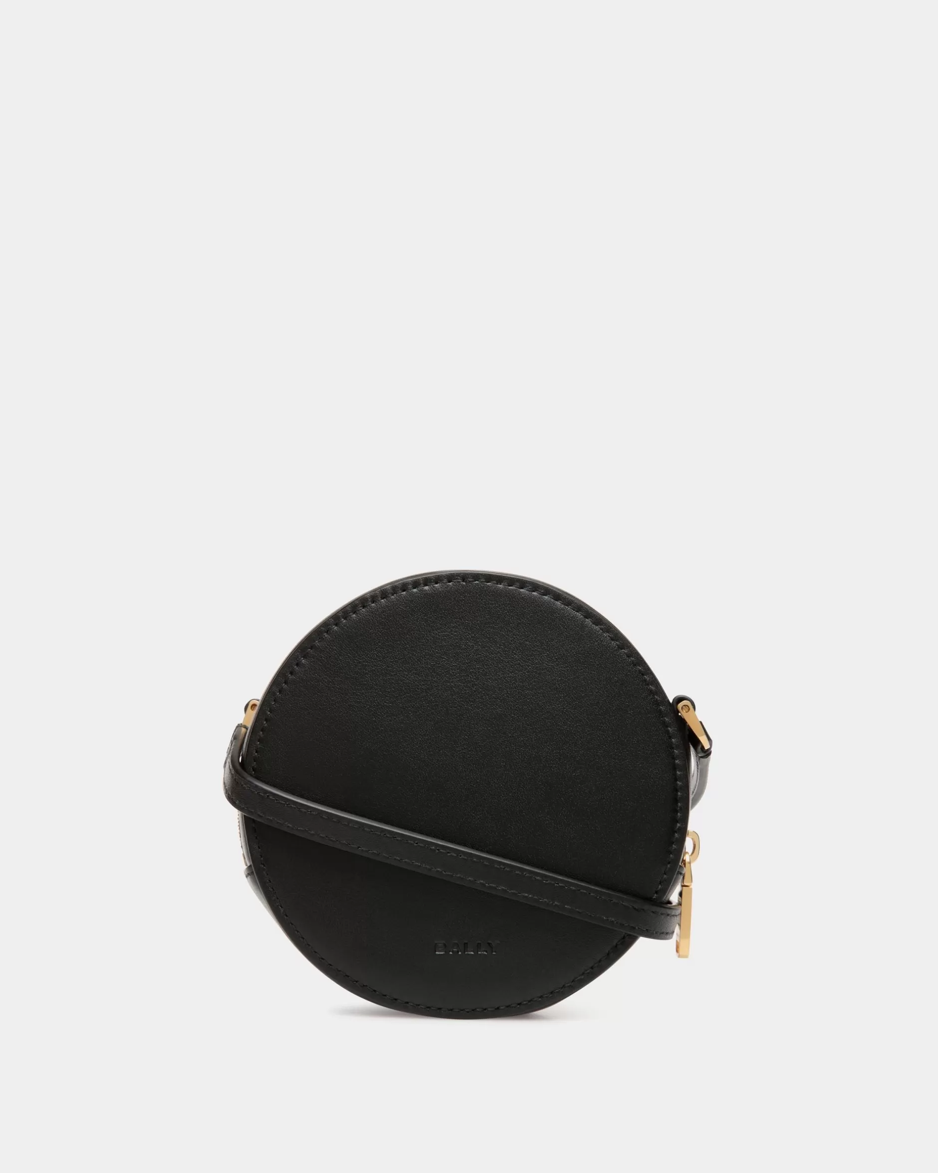 Bally Swissness Round Minibag Mit Nieten Aus Leder In Schwarz Discount