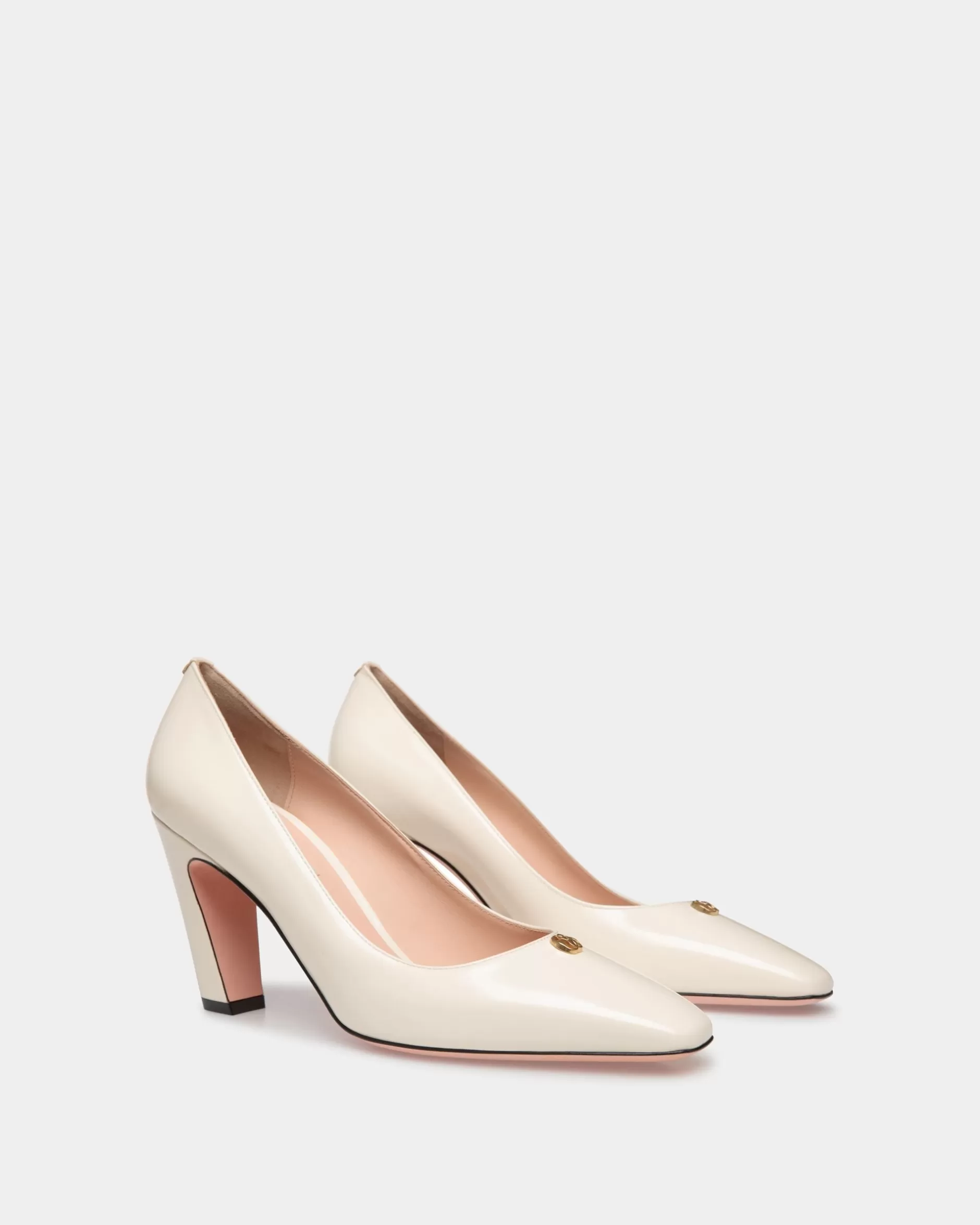 Bally Sylt Pumps Aus Leder In Weiß Weiss Outlet