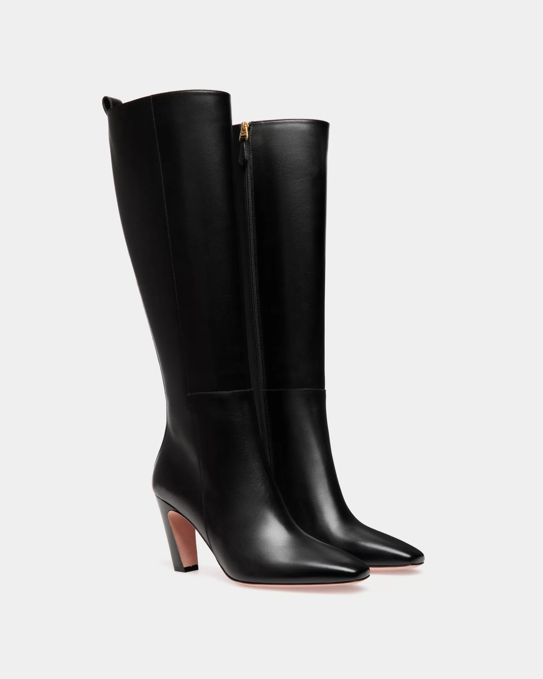 Bally Sylt Stiefel Aus Leder In Schwarz Outlet