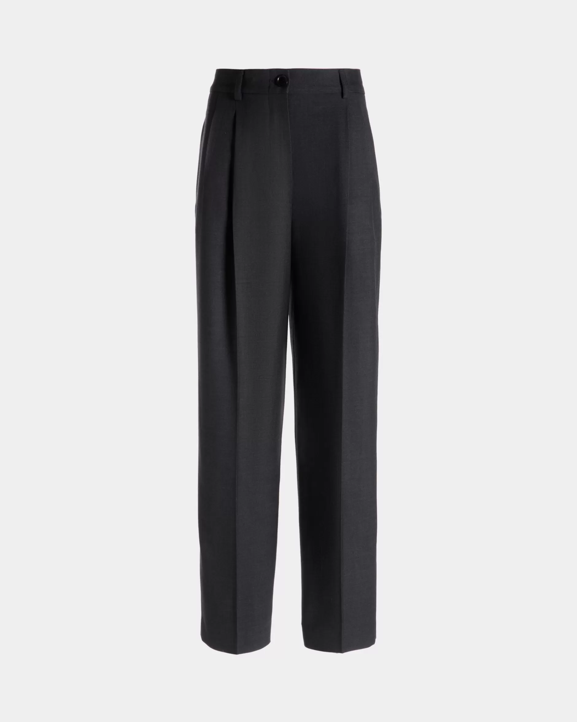 Bally Tapered Hose Aus Wollmix In Dunkel Grau Store