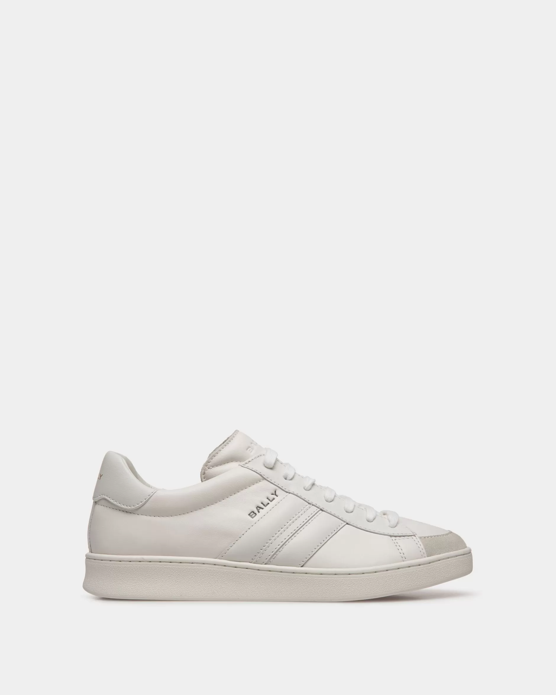 Bally Tennis Sneaker Aus Leder In Weiß Flash Sale