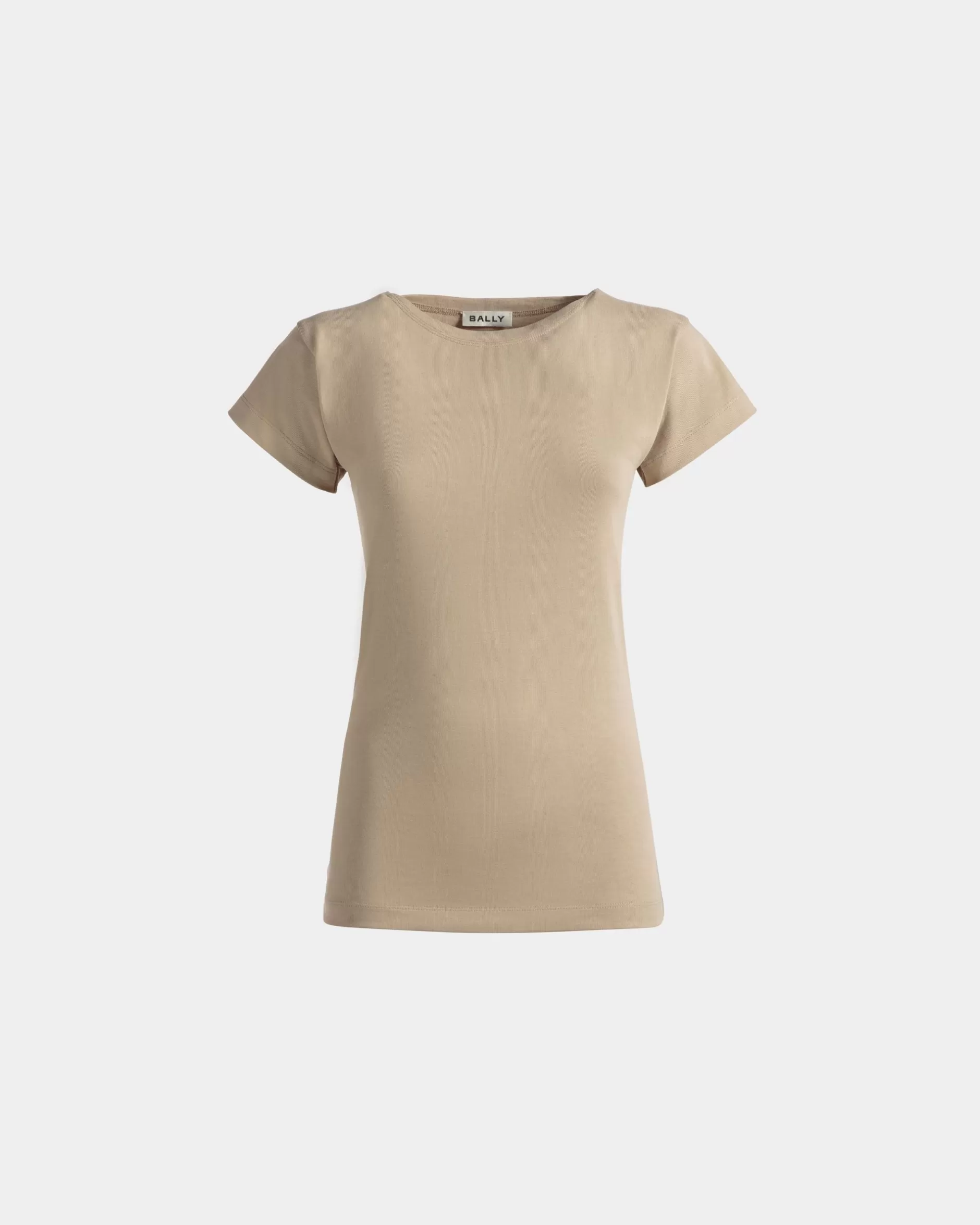 Bally T-Shirt Aus Baumwolle In Beige Outlet