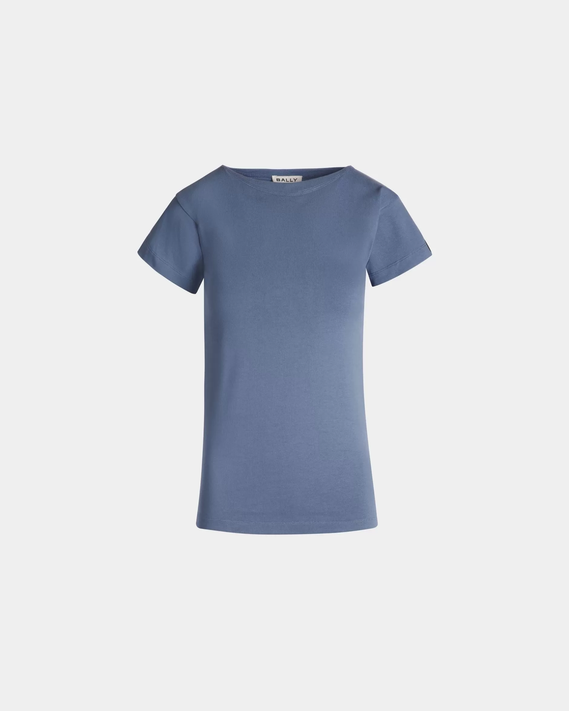 Bally T-Shirt Aus Baumwolle In Light Blue Blau Cheap