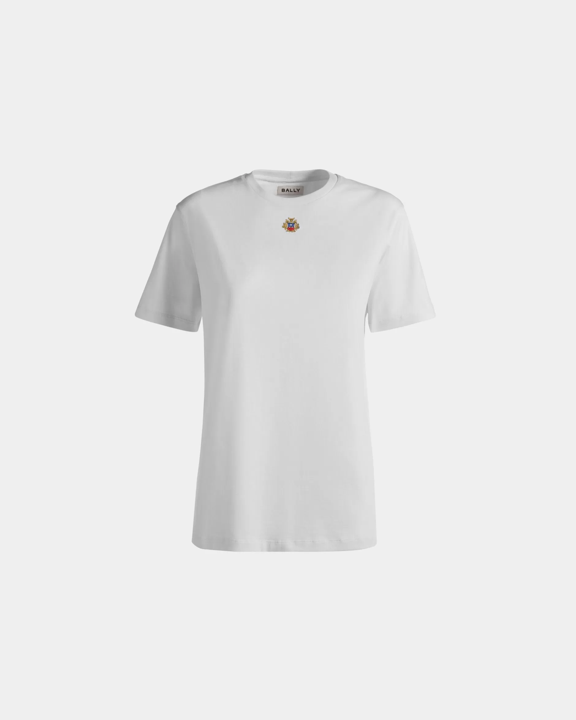 Bally T-Shirt Aus Baumwolle In Mit Crest Logo Weiß Online