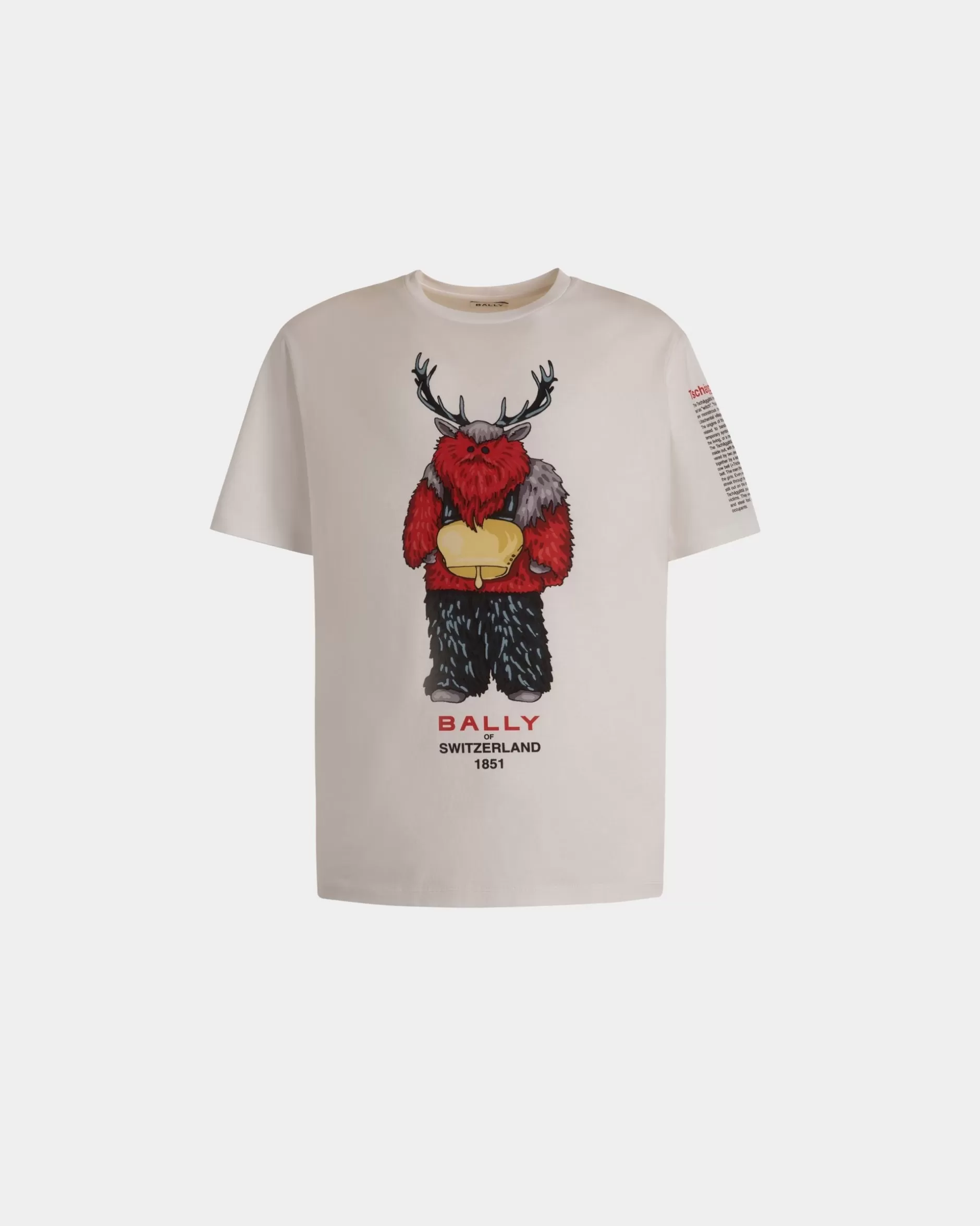 Bally T-Shirt Mit Forest Mask Aus Baumwolle In Weiß Discount