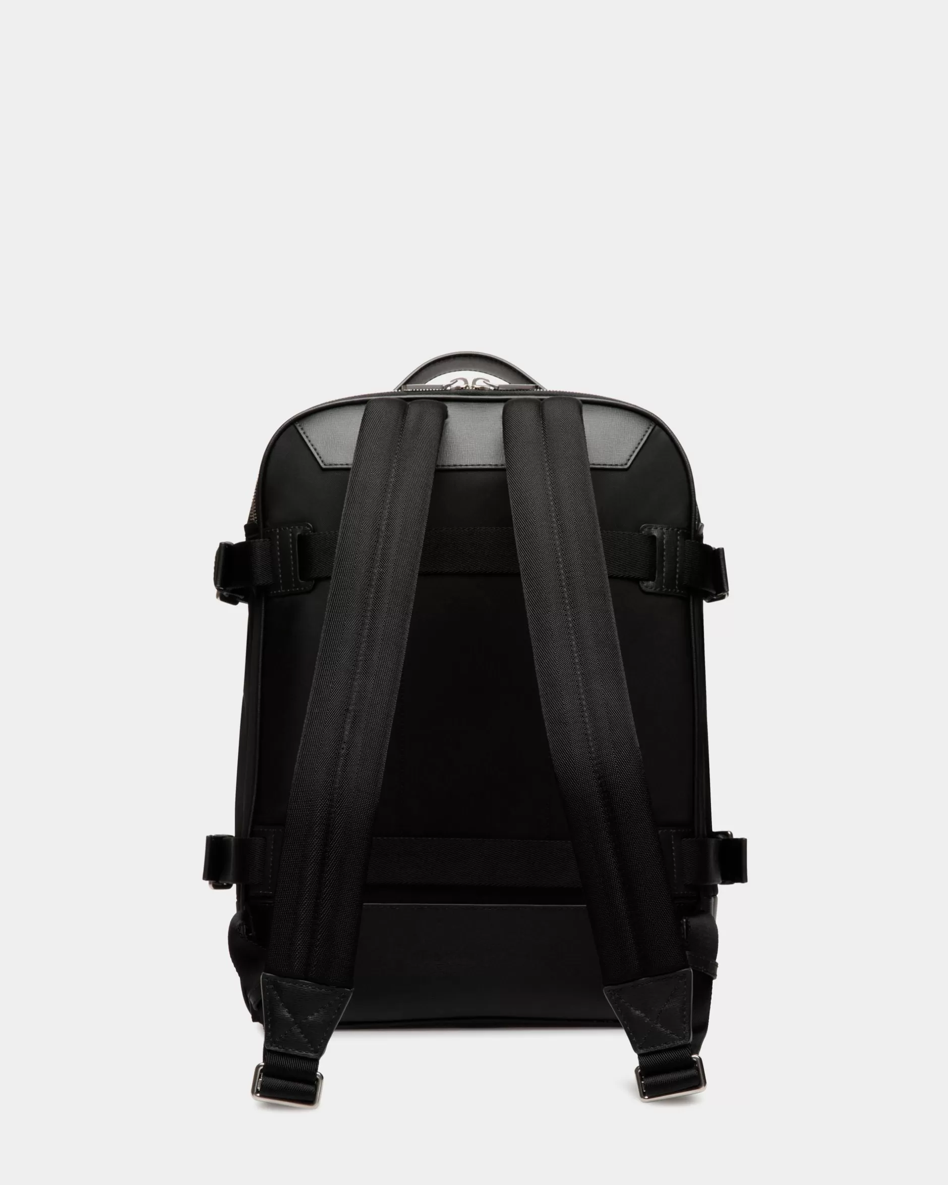 Bally Vogel Rucksack Aus Nylon Und Recyceltem Leder In Schwarz Shop