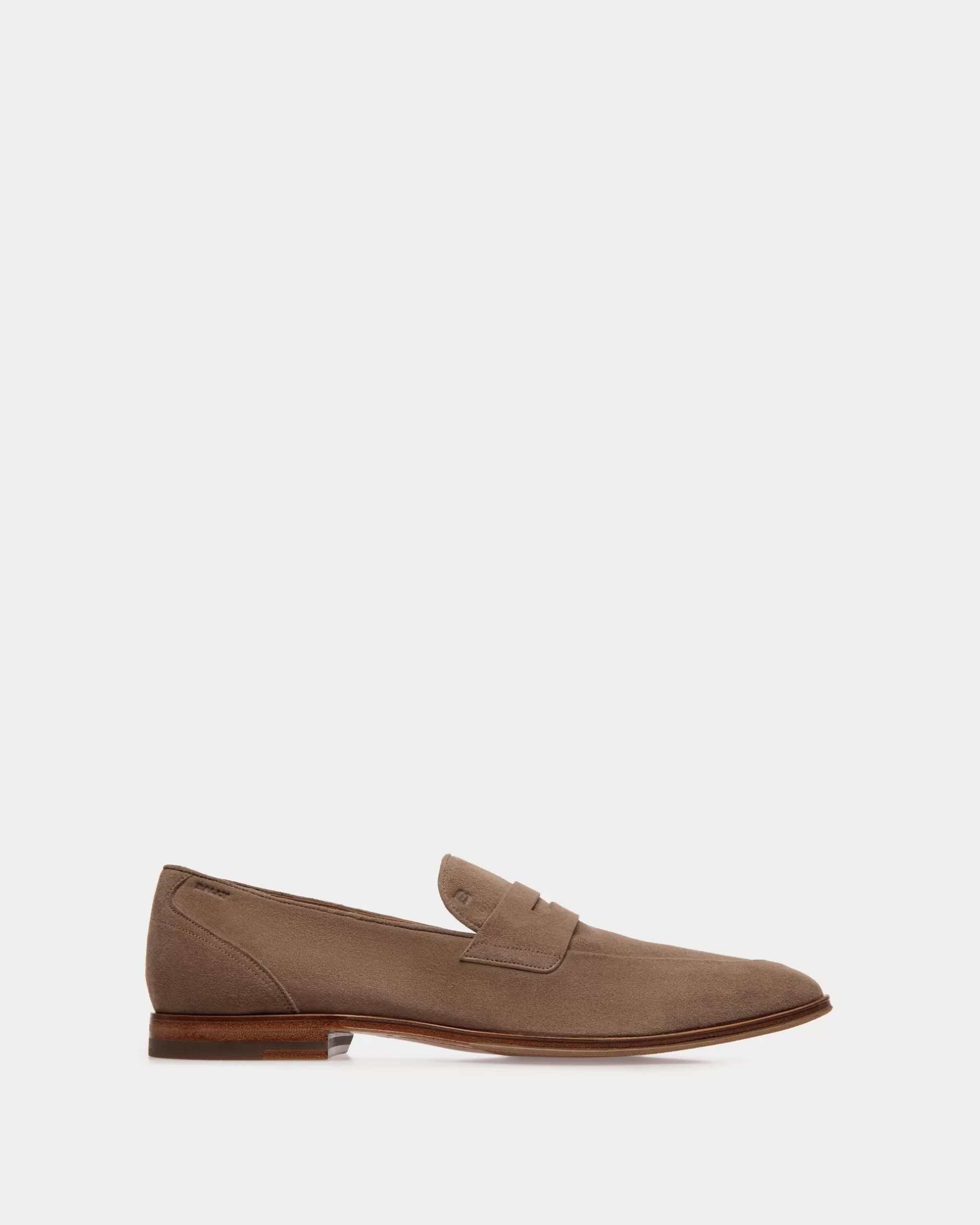 Bally Westminster Loafer Aus Veloursleder In Taupe Braun Shop