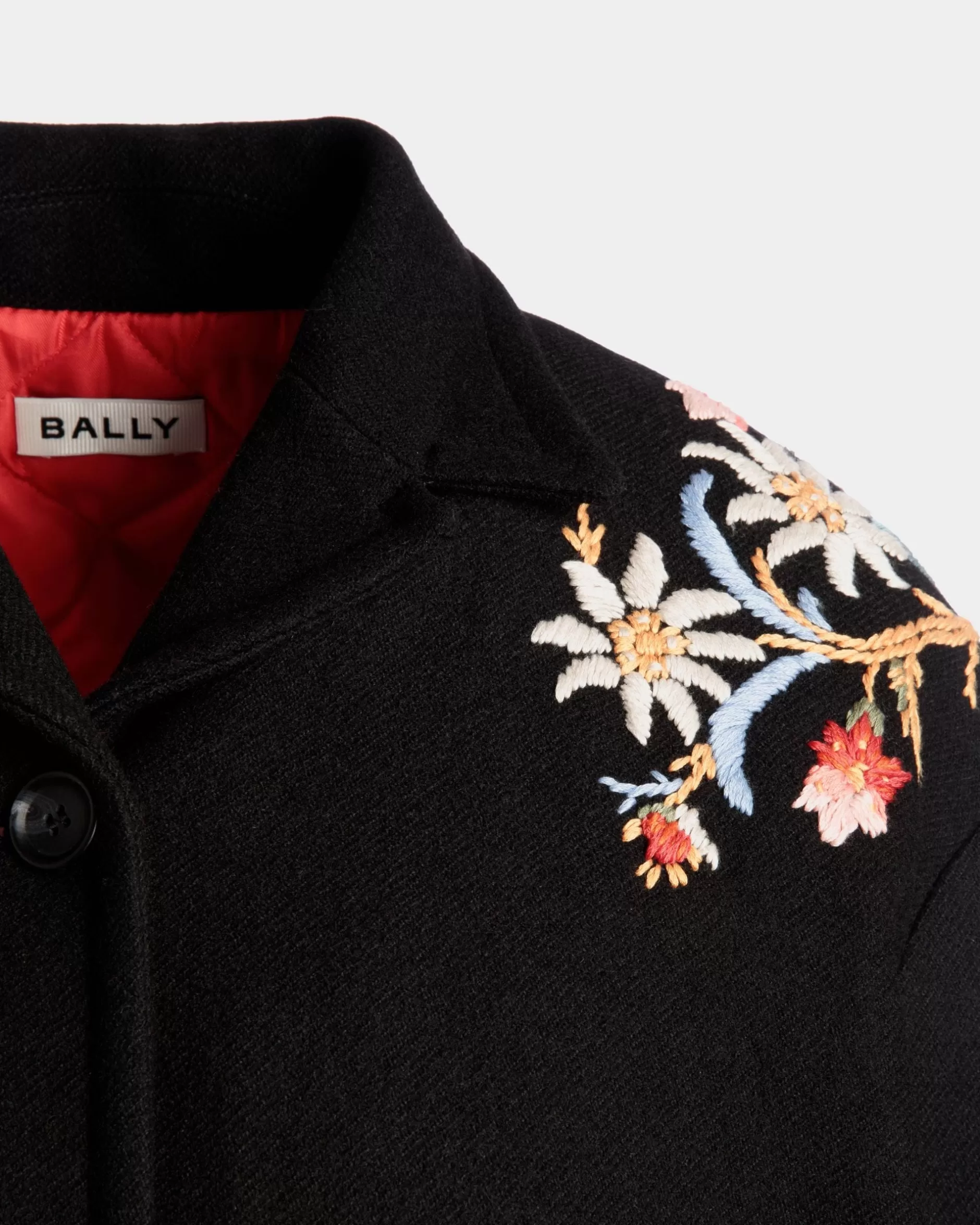 Bally Winter Capsule Jacke Mit Alpenblumen Aus Wollmix In Schwarz Cheap