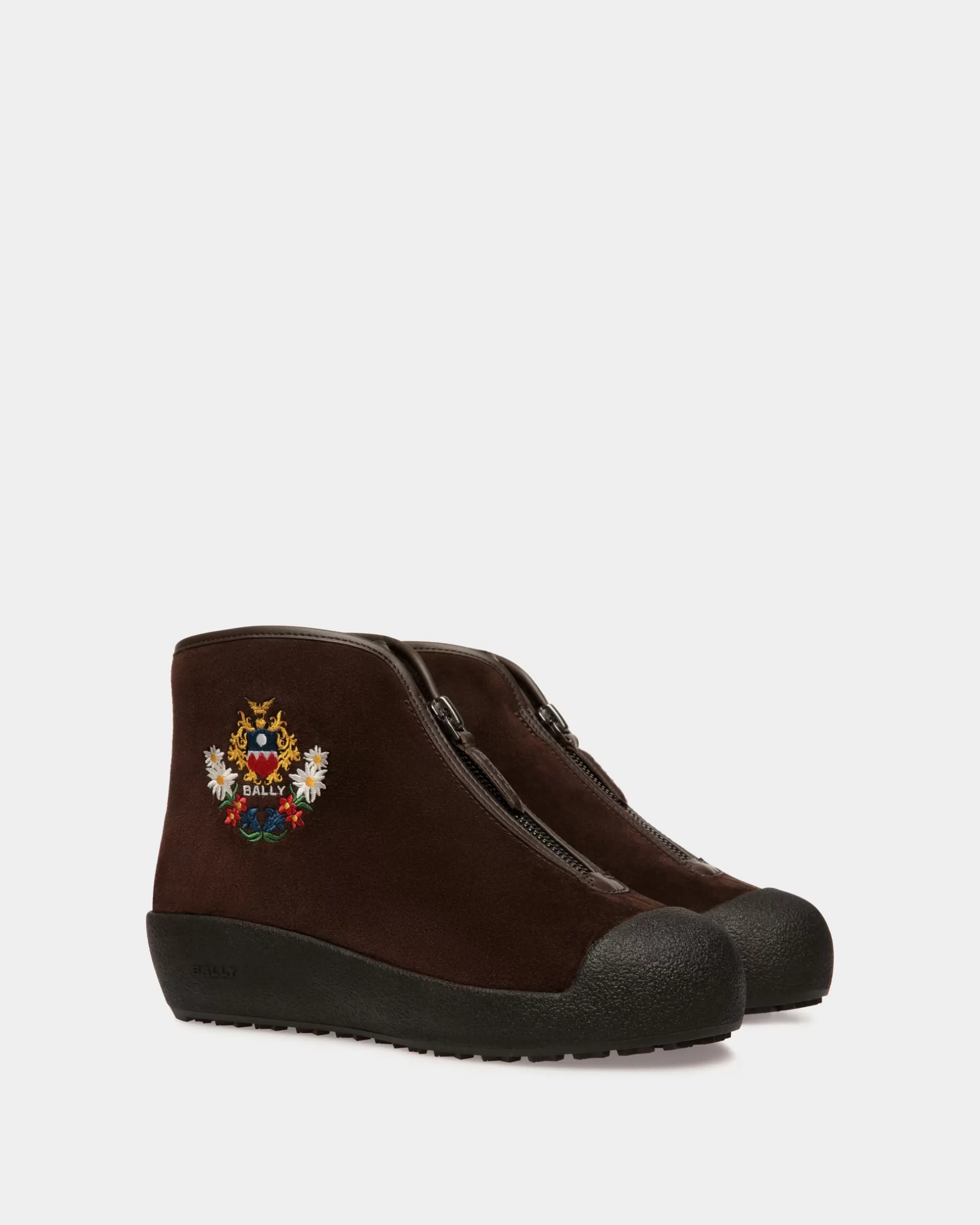 Bally Winter Capsule Stiefeletten Aus em Veloursleder Braun Best Sale